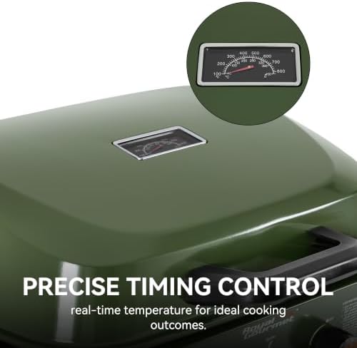 GT2008L Portable 2-Burner Gas Grill Olive Green - Image 5