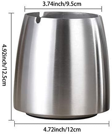 X-Large Outdoor Ashtray with Lid for Cigarettes,Stainless Steel Windproof/Rainproof Heavy Hidden Ashtray for Outside Patio Home Table Decor (X-Large) - Image 2
