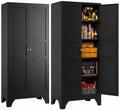 Letaya Metal Garage Storage Cabinets,76"Tall Large Tool Steel Lockers,Black by LetayaMetalCabinets