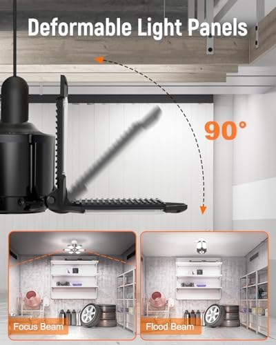 Adiding LED Garage Light 2 Pack, LED Garage Ceiling Lights 20000LM 6500K - Image 4
