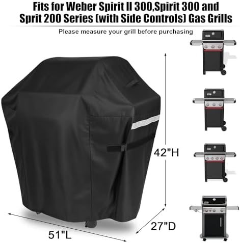 51 Inch Grill Cover for Weber Spirit 300/Spirit 400 Series Grills - Image 2