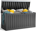 PatioZen 80 Gallon Resin Deck Box, Lockable Outdoor Storage Box for Patio Cushions Storage Furniture,Garden Tools, Pool Supplies, Weatherproof and UV Resistant (Black) by OutdoorLivingPerfected