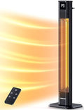 VAGKRI Outdoor Heater, 1s Instant Heating 42in Infrared Patio Heaters, 9 Heat Levels, 24H Timer, IPX5 Waterproof Electric Patio Heaters for Garden, Deck, Restaurant, Garage, Indoor & Outdoor Use by VAGKRI
