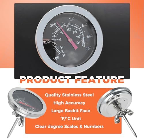 2 Inch BBQ Grill Thermometer Replacement for Chargriller, Jenn-Air - Image 5
