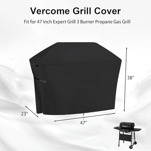Outdoor Grill Cover for Expert Grill 3-Burner Propane Gas Grill, Waterproof BBQ Griddle Cover - 47" L x 23" W x 38" H - Image 2