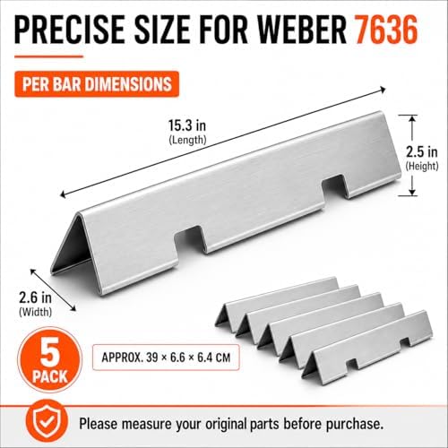 Uniflasy 15.3" Flavorizer Bars for Weber Spirit E310 & GS4 Spirit II 300 - Image 2