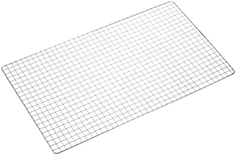HARFINGTON Square BBQ Grill Net 29.5x50cm Stainless Steel Cross Wire Barbecue Mesh Mat for Baking Smoking Charcoal Grilling Roasting - Image 3