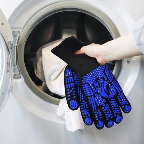 BBQ Gloves, 1472°F Heat Resistant with Silicone Grip Oven Mitts - Image 6