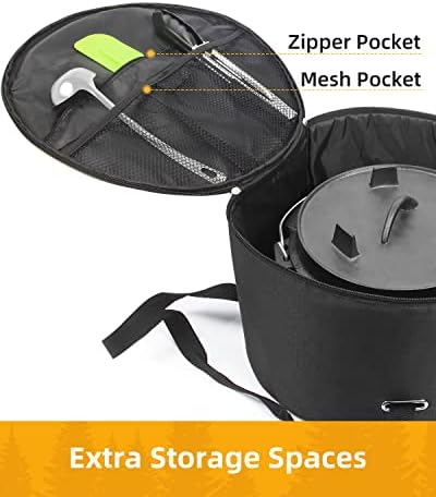 Morjor Dutch Oven Bag for 14 Inch Dutch Oven, Extra Inner Crossed Straps - Image 3