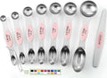 Spring Chef Stainless Steel 8 Magnetic Measuring Spoons Set, Pink Lemonade by SpringChef
