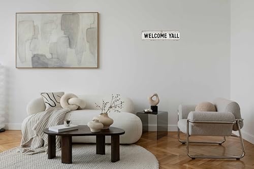 Welcome Y’All Metal Sign 4x16in Southern Style Plaque for Porch Farmhouse Living Room Wall Home Decor Gift - Image 4