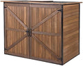 Gutinneen Outdoor Storage Shed Cabinet with Strong Iron Frame Large Wooden Garden Shed Tool House with Adjustable Shelfs,Medium by GUTINNEEN