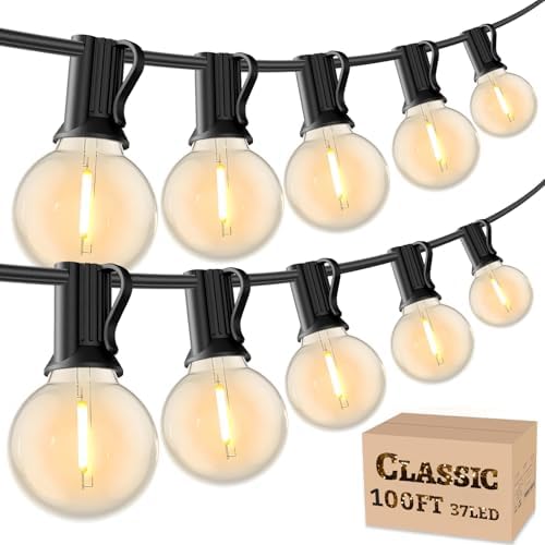 RTTY Outdoor String Lights LED Waterproof 100 FT, Patio Light for Outside by RTTY