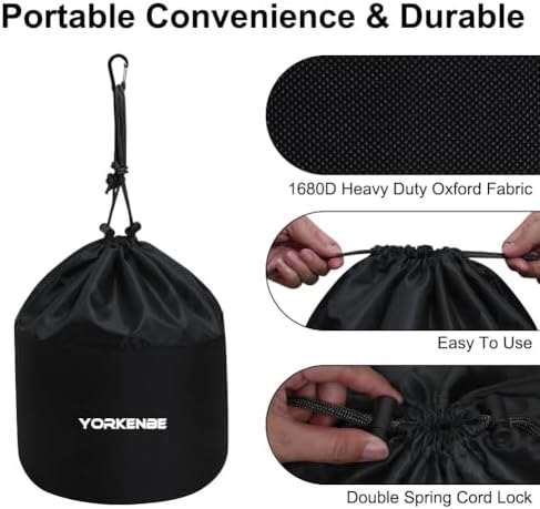 Camping Cookware Mess Kit Bag, High Capacity Camping Tableware Storage Bag, Drawstring Heavy Duty Water Resistant Cookware Organizer for BBQ Outdoor Cooking Essentials (1) - Image 4