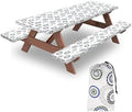 6ft 72in Picnic Table and Bench Cover, 3 Pack, Blue Flywheel by KENOBEE