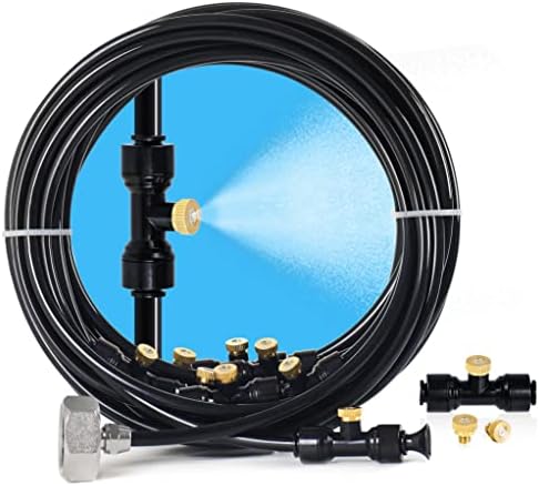 Bonviee 26FT Misters for Outside Patio, 7 Brass Nozzles, 3/4 Inch Adapter by BonvieeDirect