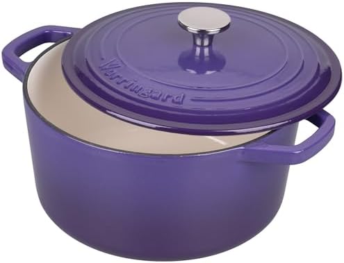 VORRINGARD Enameled Cast Iron Dutch Oven Pot with Lid, for Bread Baking, Round Bread Oven- include Sourdough Bread Baking Supplies Set, 4.5QT, Purple - Image 4