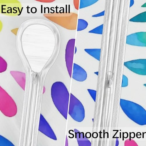 Fitted Round Tablecloth with Umbrella Hole and Zipper Spring or Summer Floral Outdoor Elastic Table Cloth 45"-56" Oil-Proof Waterproof Patio Table Cover for Picnic Party - Image 3