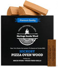 Hickory Pizza Oven Wood, 6" Kiln-Dried Hickory Hardwood by HeritageSmokeWood