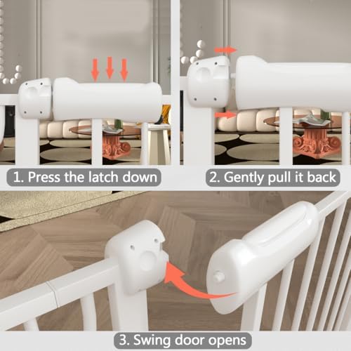 Fairy Baby 81.1-85.8 Inch Extra Wide Baby Gates for Doorways Auto-Close - Image 3