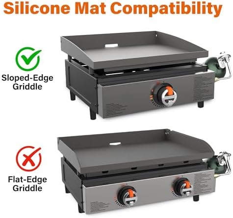 LotFancy Silicone Griddle Mat for Blackstone, 28 inch Full Coverage Silicone Griddle Cover, Heavy Duty Food Grade Grill Mat, All Year Round Protects from Dust, Dirt, Bugs, Rust - Image 2