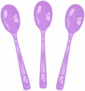 SietDESEO 50 PCS Light Purple Plastic Spoons Disposable Utensils Heavy Duty Purple Spoons Disposable Cutlery for Birthday Wedding Baby Shower Bridal Shower Plastic Silverware by SietDESEO