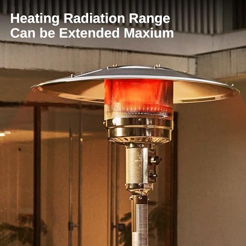 EAST OAK Patio Heater Reflector Shield, Round Propane Heater Reflector Shield as Replacement Part for Outdoor Patio Heater with three Panels, 33'' Diameter Round - Image 6