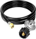 8 FT Gas Grill Regulator Hose Replacement Low-Pressure Propane Regulatorand Hose for Backyard BBQ & Patio Heating, Fits Weber Charbroil Nexgrill Grills, Fire Pits by GrillAce