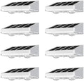 NIORSUN Solar Fence Lights,8 Pack Solars Deck Light,Warm White Color,Outdoor Bulb Waterproof Led IP65,Power Patio Lamp with Lenses for Outside/Backyard/Railing/Yard（White） by NIORSUN
