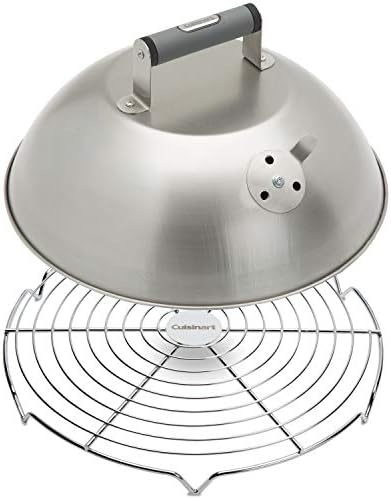 Cuisinart 12.25" Melting Dome with Bonus Wire Rack, Stainless Steel Grill Dome with Vent for Steaming, Smoking & Melting Cheese, Ideal for BBQ, Griddles, and Outdoor Cooking by Cuisinart