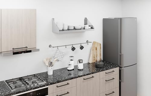 AmGood 36 Long X 12" Deep Stainless Steel Wall Shelf with Side Guards | NSF Certified | Appliance & Equipment Metal Shelving | Kitchen, Restaurant, Garage, Laundry, Utility Room - Image 5