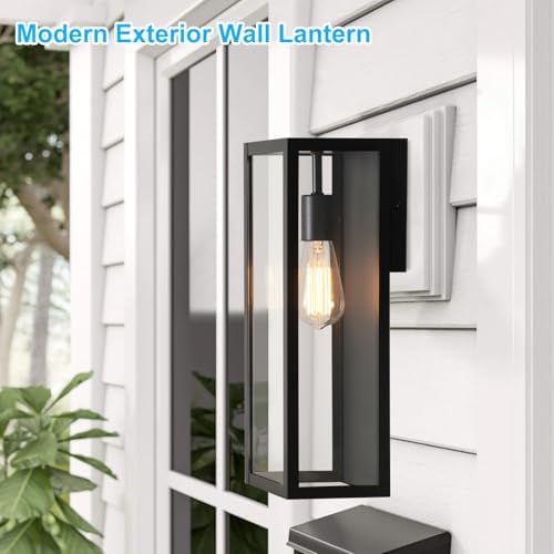 VerRon 16” Exterior Waterproof Outdoor Lights with Glass Shades, 2-Pack - Image 6