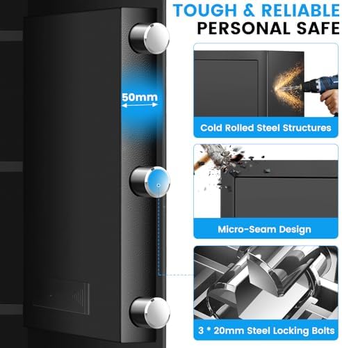 23.6" Tall Large Home Safe, 4.6 Cuft Safe Box with Fireproof Waterproof Bag - Image 5