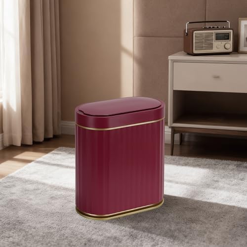 ELPHECO 2 Gallon Sensor Trash Can, Automatic Lid, Burgundy Gold - Image 7