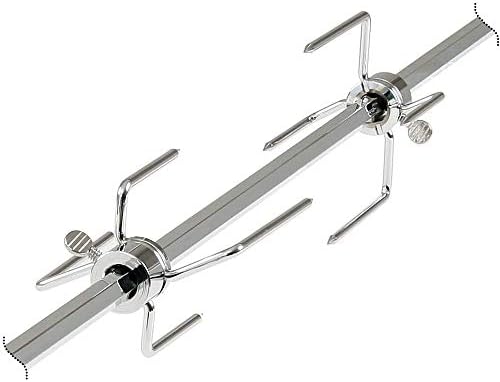 Stainless Steel 304 Grill Rotisserie Meat Forks Set(1-Pair)- Fits 5/16" Square and 3/8" Round Hexagon Spit Rods - Image 4