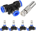 M METERXITY 5-Set Brass Misting Nozzles Tees Kit, 0.028"/0.7mm Orifice Mister Replacement Nozzles with Filter Mesh for Outdoor Cooling System/Greenhouse, Water Misting Nozzle Tees Kits by MMETERXITY