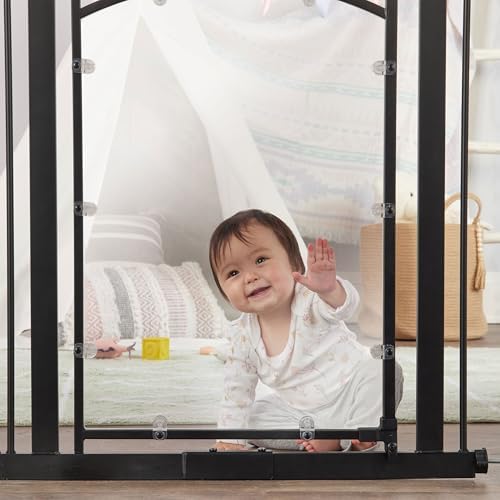 Regalo Safety 29.5"-37" Clear Panel Baby Gate, Bottom of Stairs & Doorways - Image 6