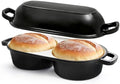 Mini Double Dutch Oven for Sourdough Bread Baking, 2.6QT (Black) by Unknown