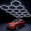 MODERN 14 Hexagon LED Garage Light 6500K, 61560 Lumens, Honeycomb Design, 14-Grid System, Octagon Shop Light for Workshop, Gym, Warehouse & Car Wash (White, 57-Pack) by MODERN