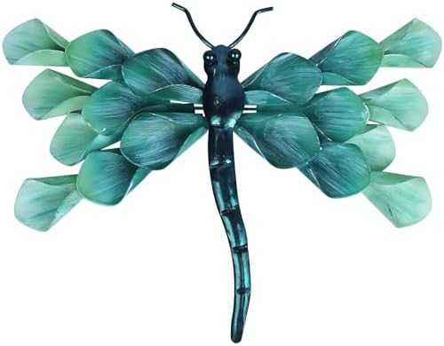 LIFFY Metal Dragonfly Wall Decor Handmade - Outdoor Metal Wall Art Decor for Patio Garden Fence Living Room, Bedroom, Dragonfly Gifts by LiffyArt