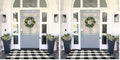 MUBIN Cotton Buffalo Plaid Rug, 27.5x43 Black and White Outdoor Rug Front Door Decorative Mat, Washable Doormat Foldable Area Rug Layered Door Mats Rug for Front Porch, Entryway, Patio (Pack of 2) by MUBIN
