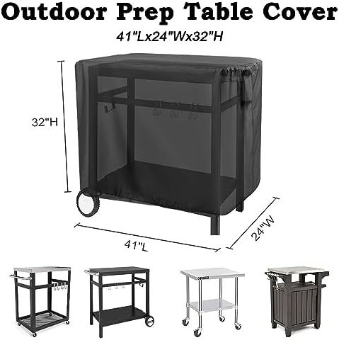 Prep Table Cover 41" for Royal Gourmet Double-Shelf Movable Cart Table - Image 3