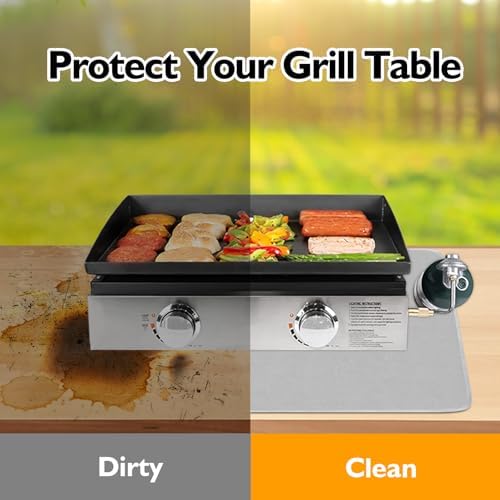 Heat Resistant Mats for Countertop fits Tabletop Grill, 31x24x0.02in, Grey - Image 3