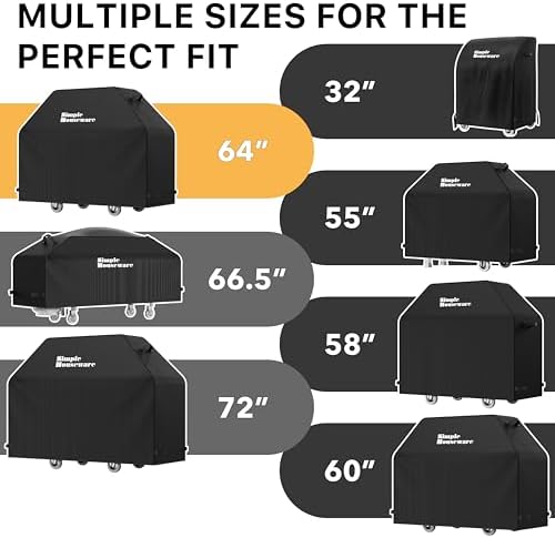 Simple Houseware 64 in. Heavy-Duty BBQ Gas Grill Cover, Waterproof - Image 6