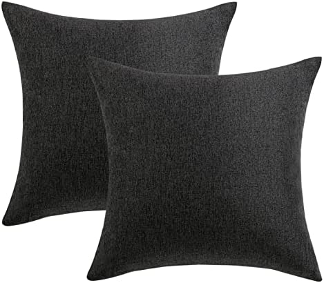 MIULEE Decorative Outdoor Pillow Covers Waterproof 12x12 Black - Image 6