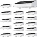 NIORSUN Solar Fence Lights,16 Pack Solars Deck Light,Warm White Color,Outdoor Bulb Waterproof Led IP65,Power Patio Lamp with Lenses for Outside/Backyard/Railing/Yard(White) by NIORSUN