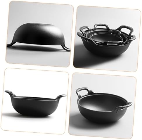 Milisten Cast Iron Skillet Pot Outdoor Cooking Essential for Camping and Picnics Ergonomic Design Smooth for Easy Cleaning Versatile for Family Meals - Image 2