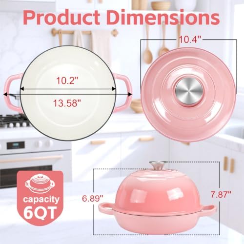 GGC 6QT Sourdough Dutch Oven Kit, 7-Piece Enameled Cast Iron Bread Oven - Image 7