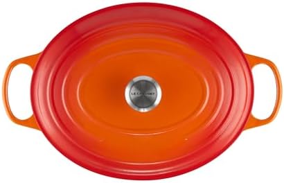 Le Creuset Enameled Cast Iron Oval Dutch Oven, 9.5 qt., Flame - Image 2