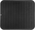 MicoYang Silicone Dish Drying Mat for Multiple Usage,Easy clean,Eco-friendly,Heat-resistant Silicone Mat for Kitchen Counter or Sink,Refrigerator or Drawer Liner Black 2XL 24 inches x 18 inches by MicoYang